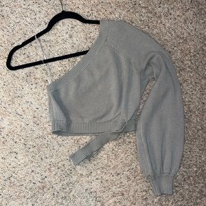 One shoulder cropped sweater from Lizard Thicket!